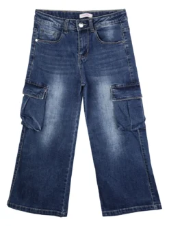 Miss Bellina Jeans cargo da bambina con tasconi