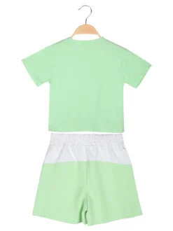 Miss Brum Completo corto da bambina 2 pezzi in cotone