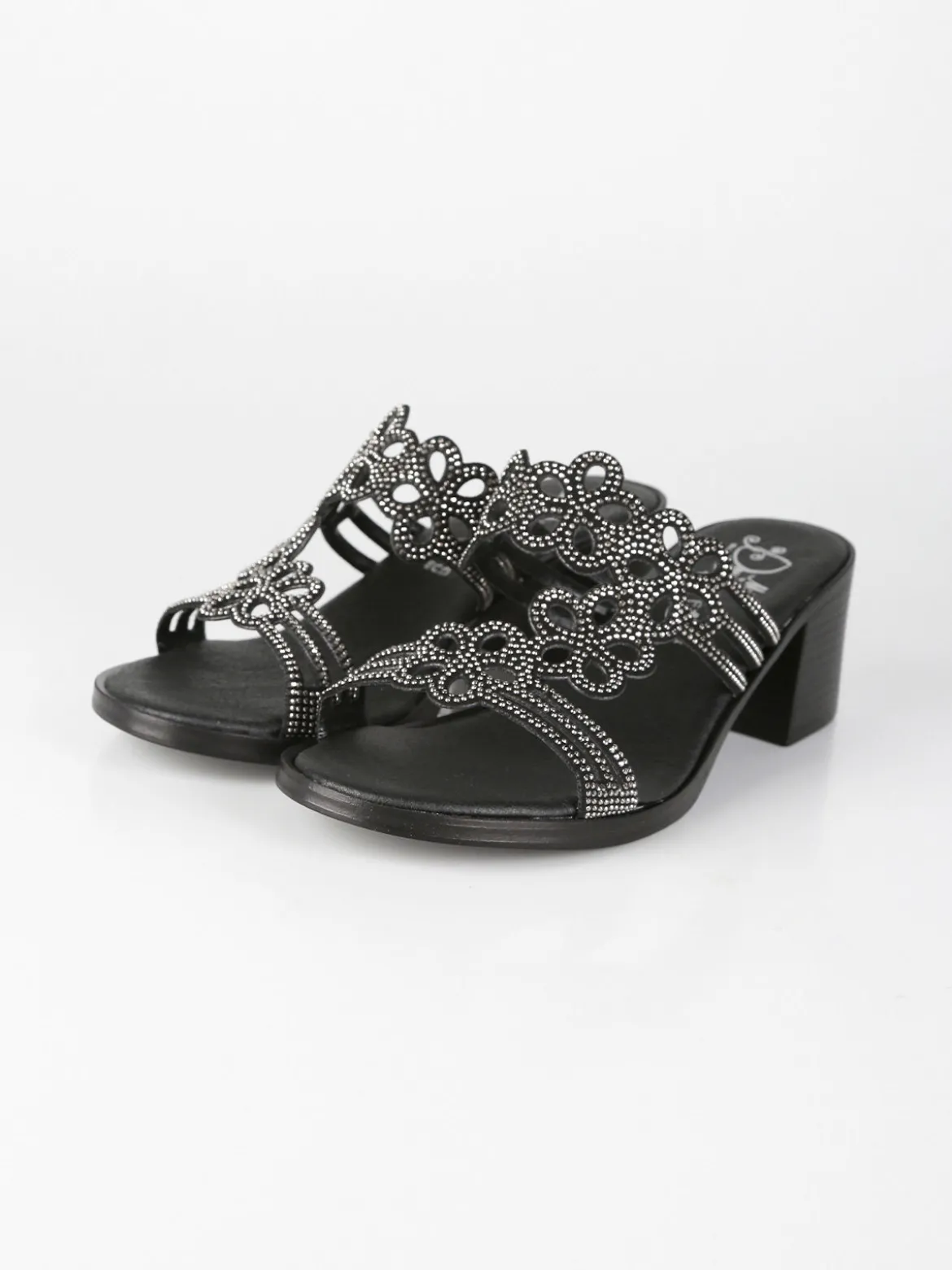 Miss Desiree Ciabatte donna con tacco e strass