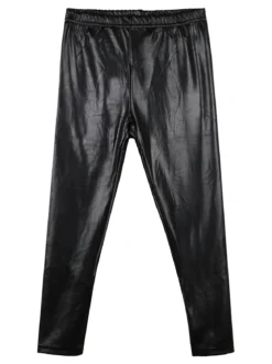 Miss Image Leggings da bambina in ecopelle