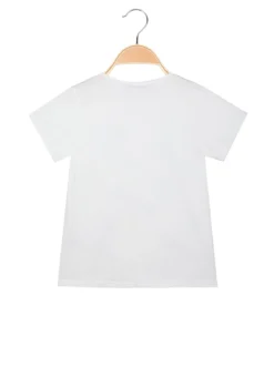 Miss Image T-shirt da bambina con scritte di strass
