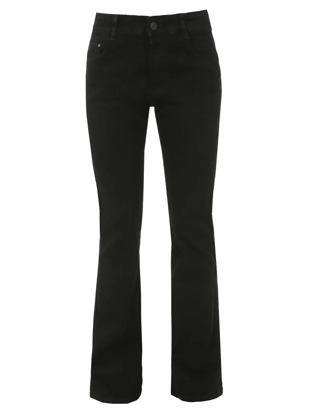 Miss Natalie Pantaloni jeans donna push-up a zampa - nero
