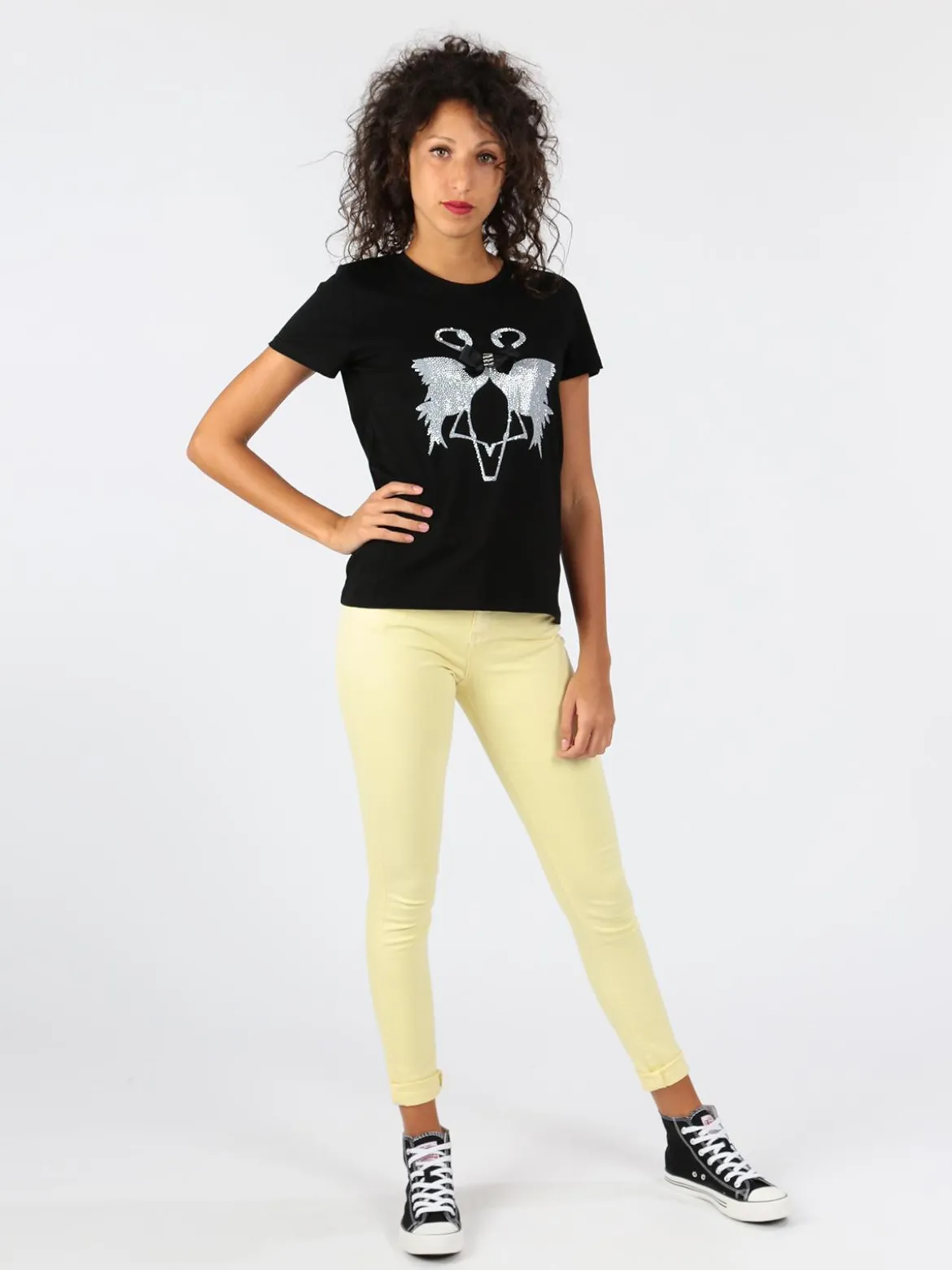 Miss Two Pantaloni gialli a vita alta