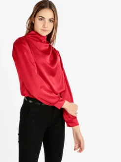 Moda Fashion Blusa in simil seta da donna
