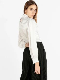 Moda Fashion Blusa in simil seta da donna
