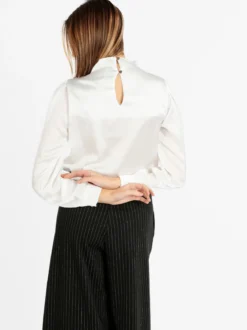 Moda Fashion Blusa in simil seta da donna