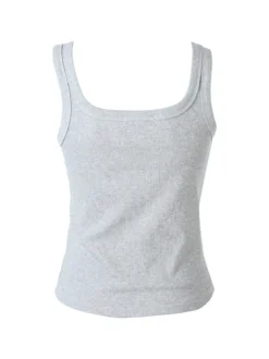 Monique Top donna girocollo a costine - grigio