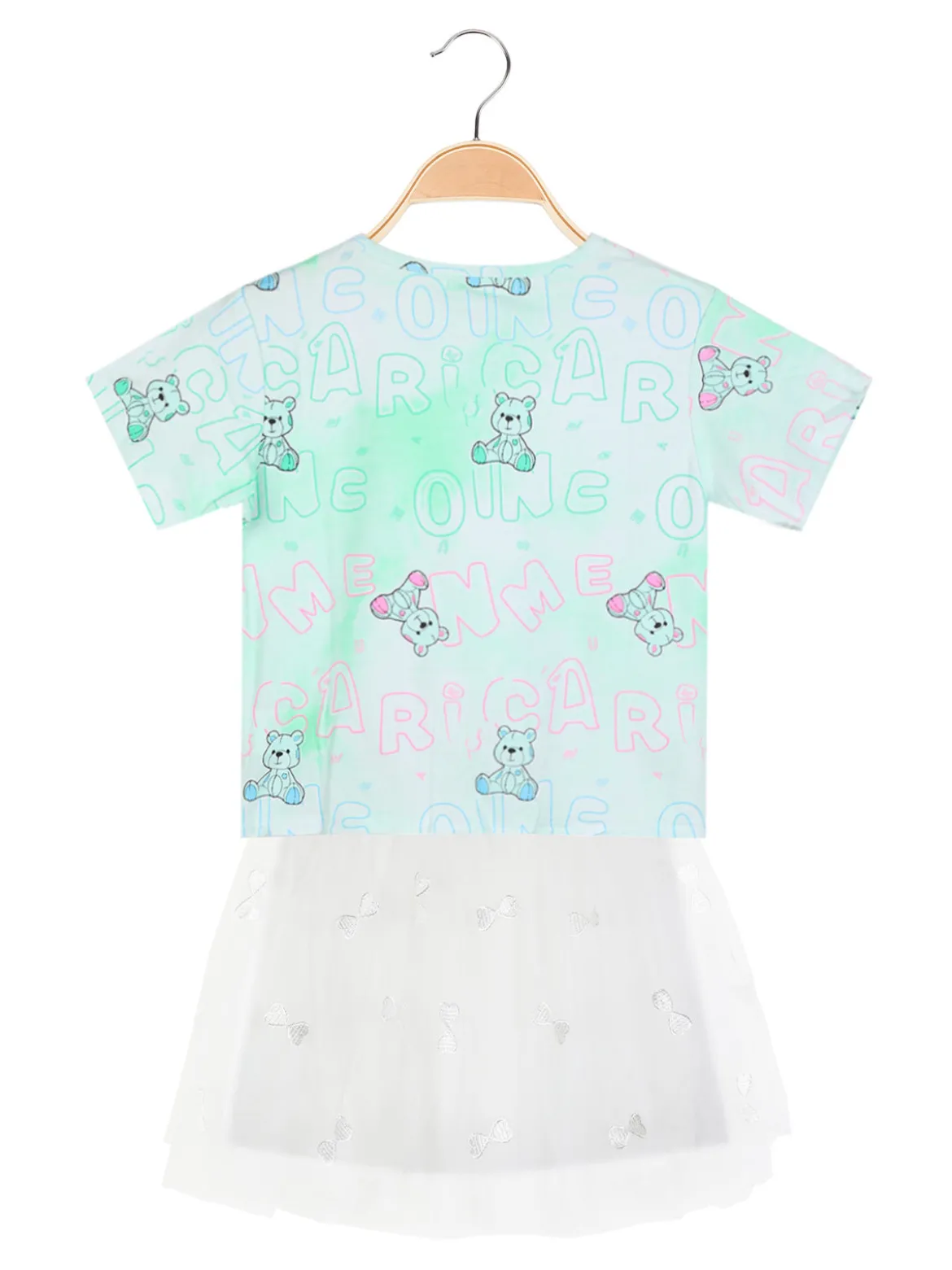 Mono Star Completo da bambina gonna in tulle + t-shirt