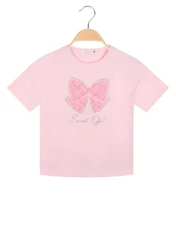 Mono Star T-shirt manica corta da bambina con strass