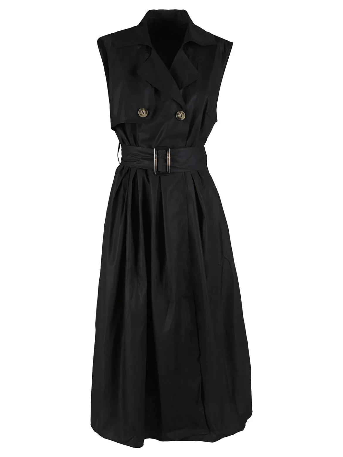 Monte Cervino Abito da donna smanicato stile trench in misto cotone