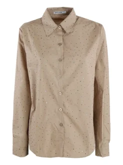 Monte Cervino Camicia donna a maniche lunghe con strass colorati