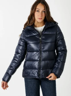 Monte Cervino Giubbotto donna con cappuccio e zip - blu scuro