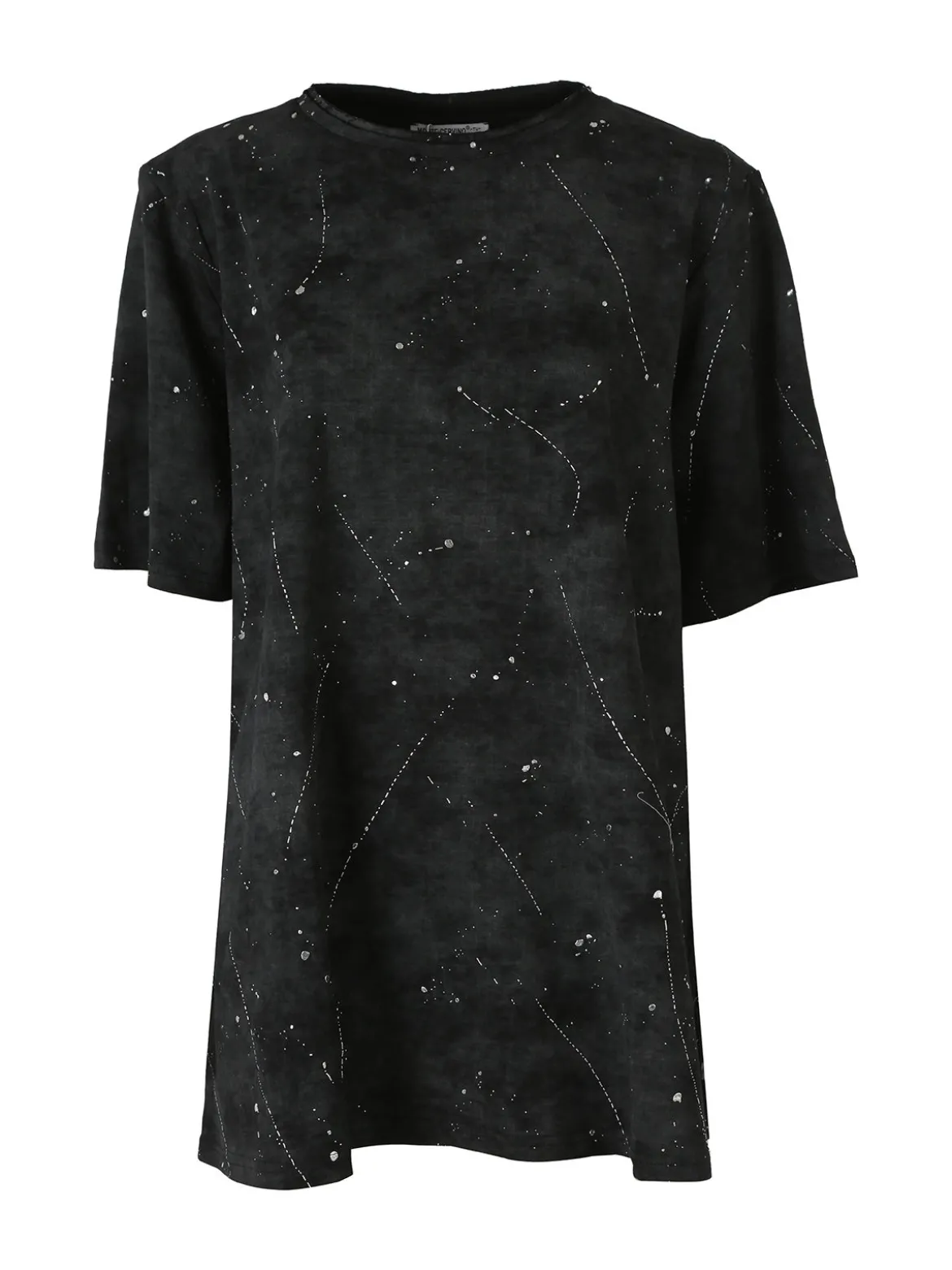 Monte Cervino Maxi t-shirt donna oversize in cotone - nero