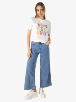 Monte Cervino T-shirt donna in cotone con stampa colorate - rosa