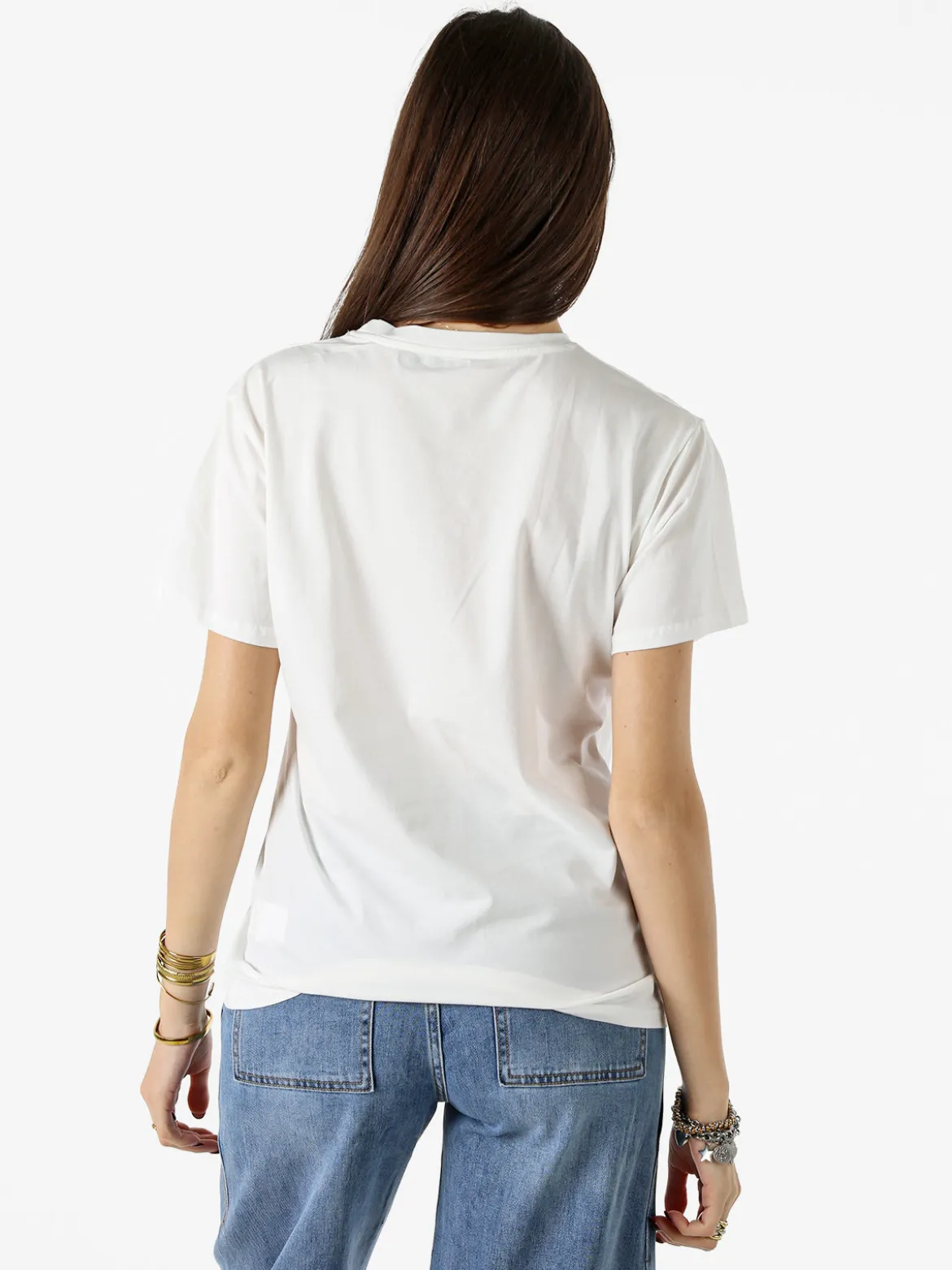Monte Cervino T-shirt donna in cotone con stampa - rosa