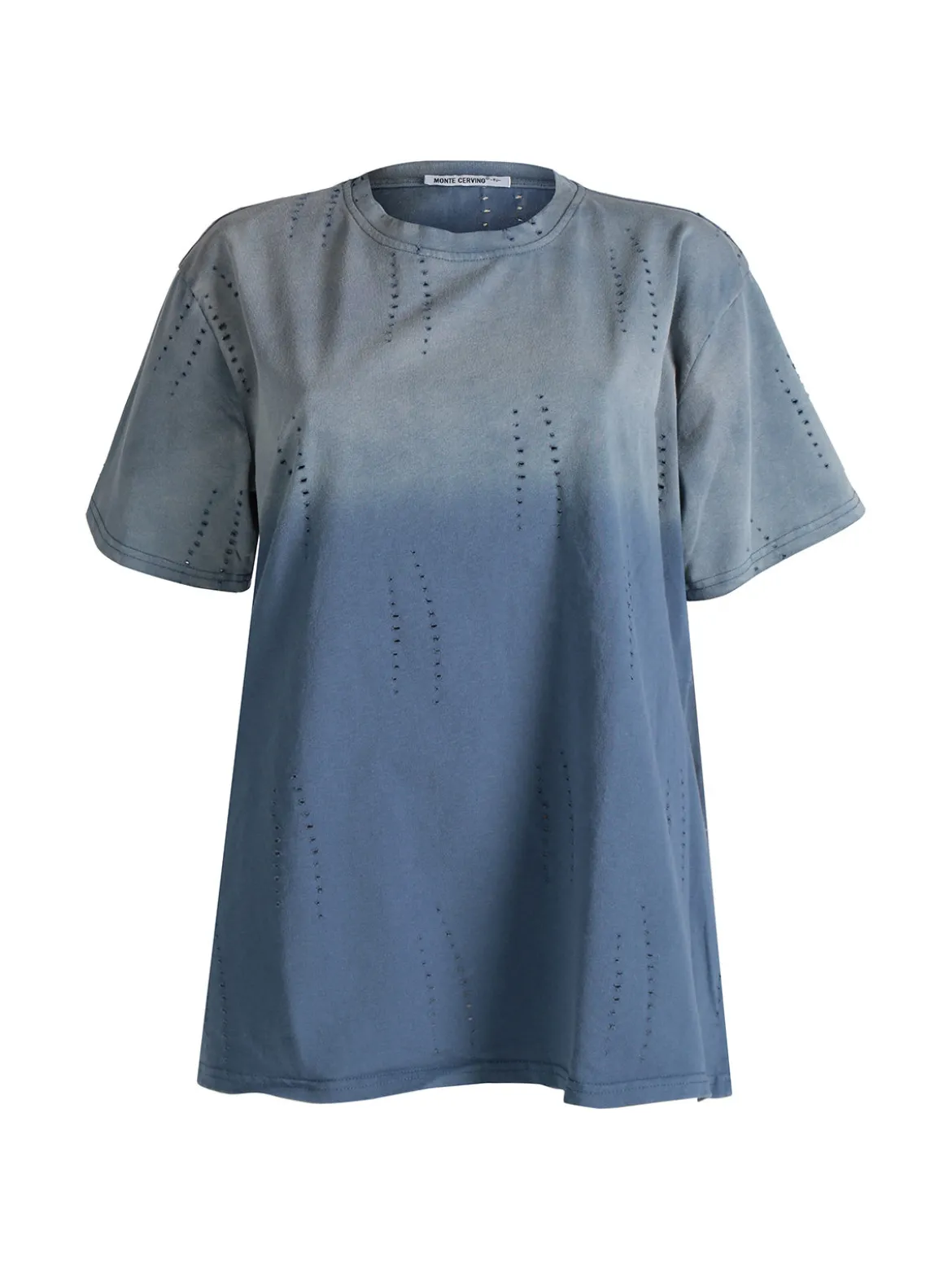 Monte Cervino T-shirt donna oversize in cotone con buchi