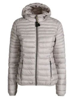 Mont Rose Giubbotto corto da donna con cappuccio e zip - beige