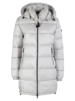 Mont Rose Giubbotto donna imbottito con cappuccio e zip - perla