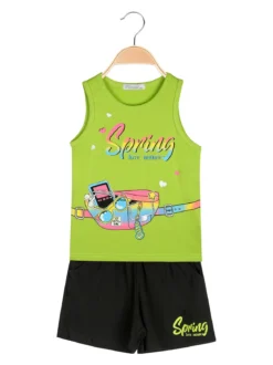 Mouset Completo corto da bambina con canotta e shorts