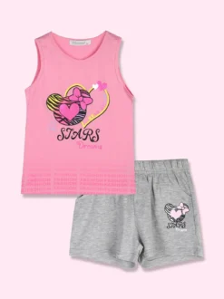 Mouset Completo corto da bambina con canotta e shorts