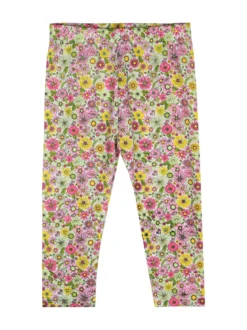 Mouset Completo da bambina 2 pezzi con t-shirt e leggings fiorati a 3/4