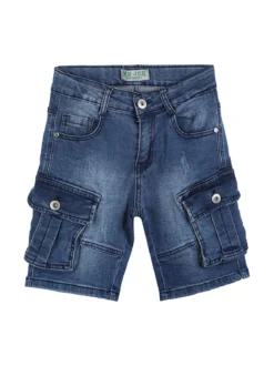 Mr Jek Bermuda in jeans da bambino con tasconi laterali