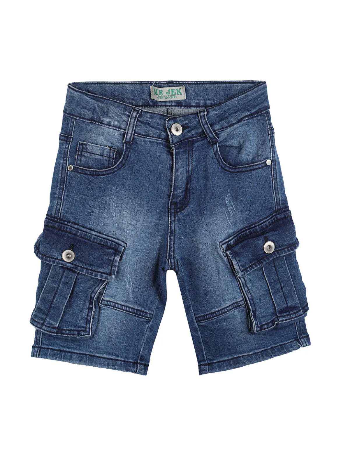 Mr Jek Bermuda in jeans da bambino con tasconi laterali