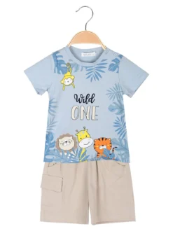 Mr Jek Completo corto da neonato con t-shirt e bermuda