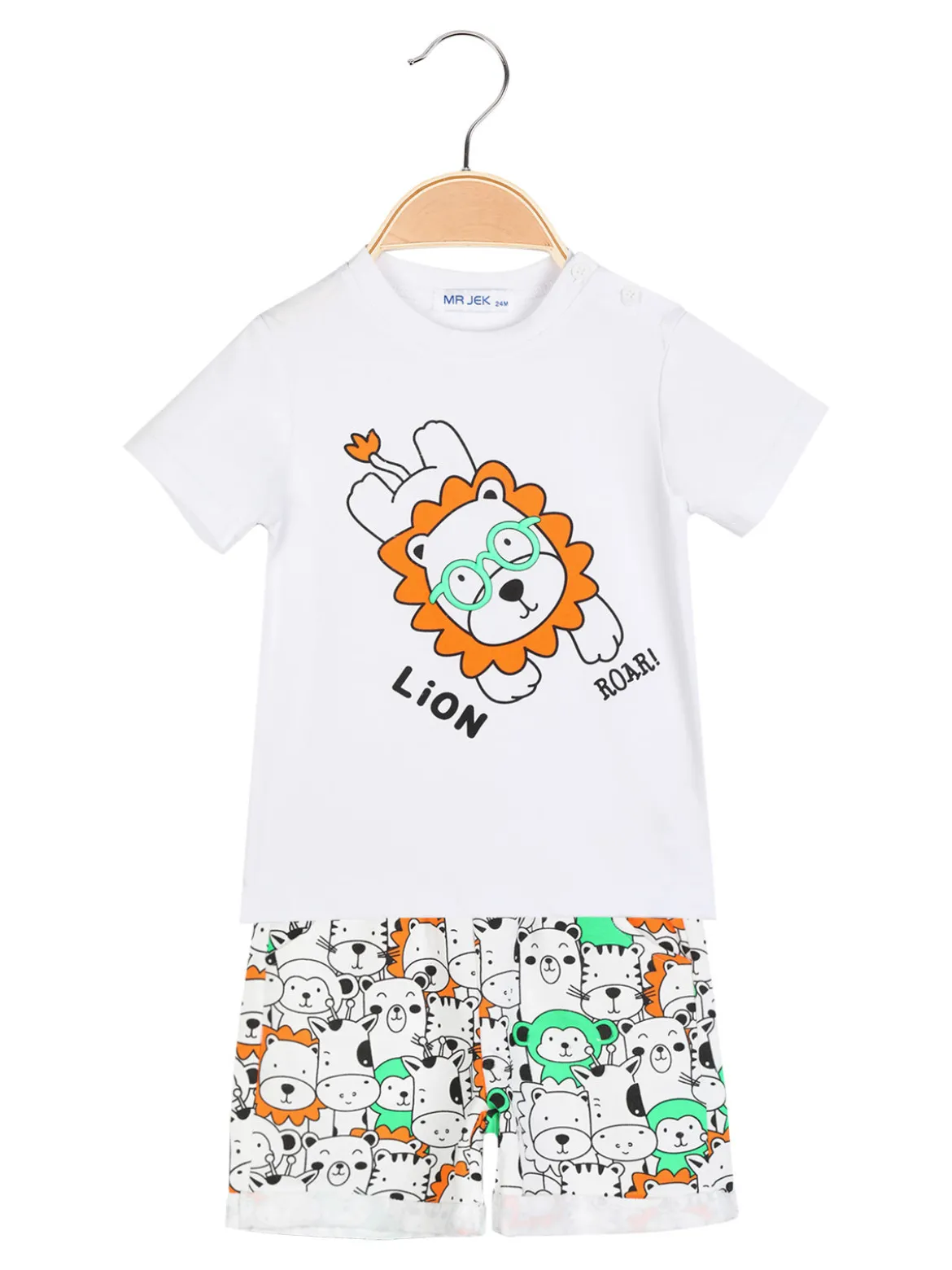 Mr Jek Completo corto da neonato 2 pezzi in cotone