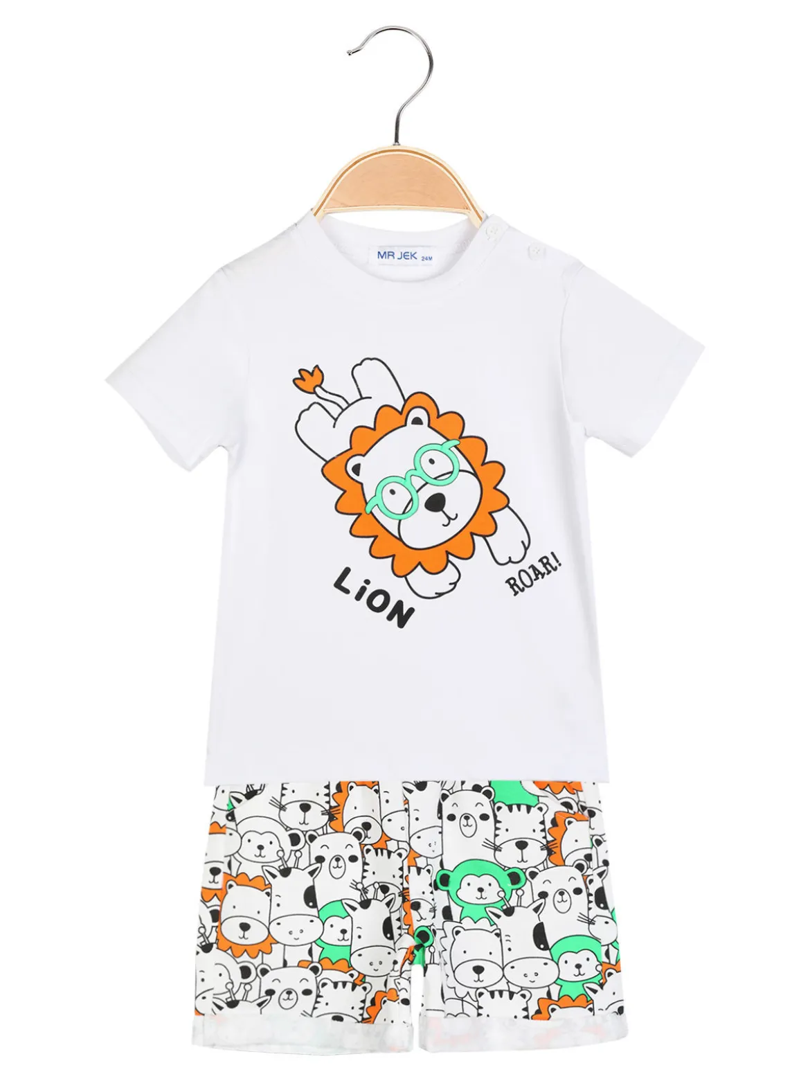 Mr Jek Completo corto da neonato 2 pezzi in cotone
