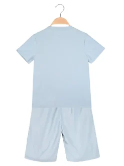 Mr Jek Completo corto da ragazzo con t-shirt e bermuda - azzurro