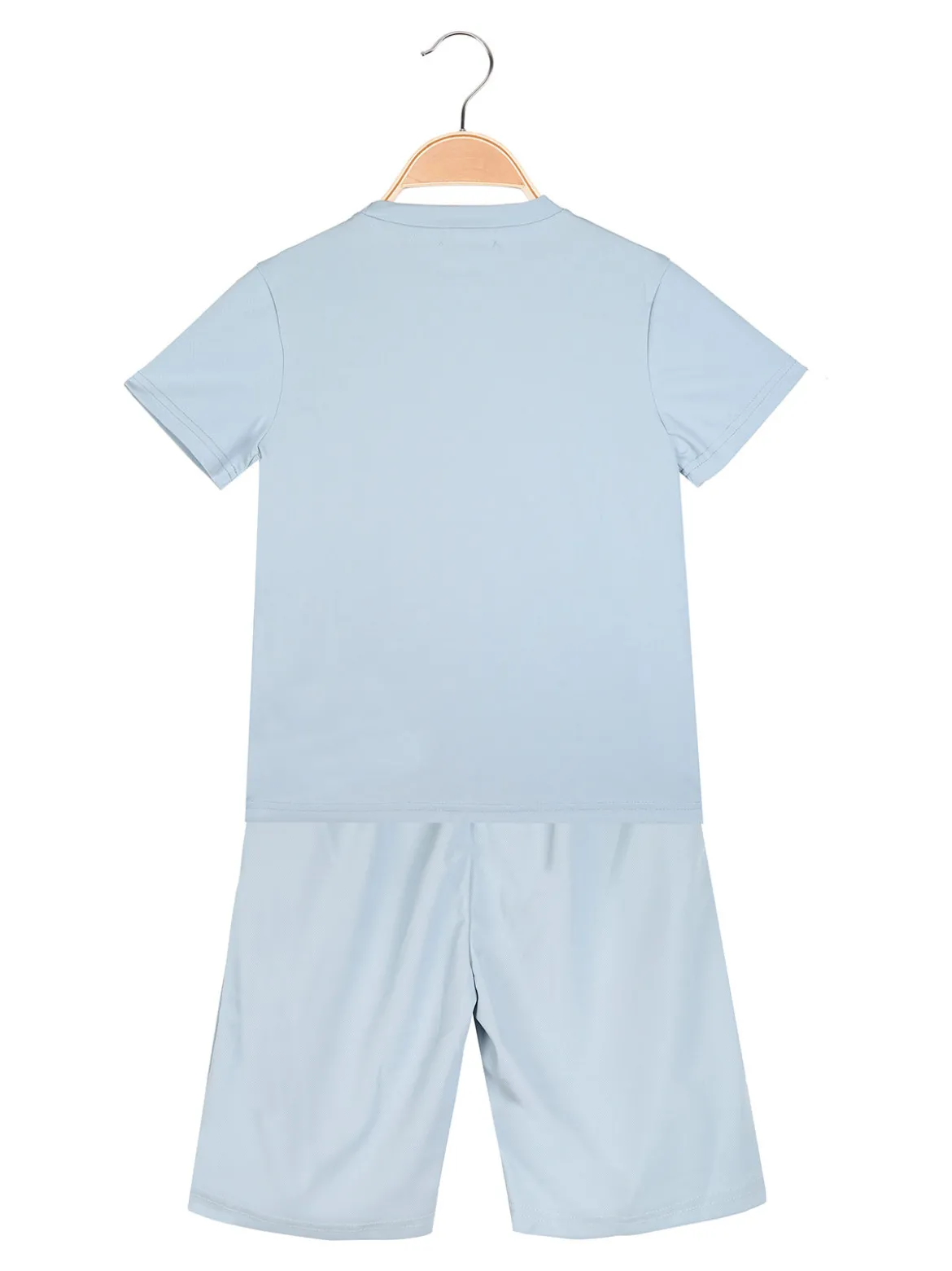 Mr Jek Completo corto da ragazzo con t-shirt e bermuda - azzurro