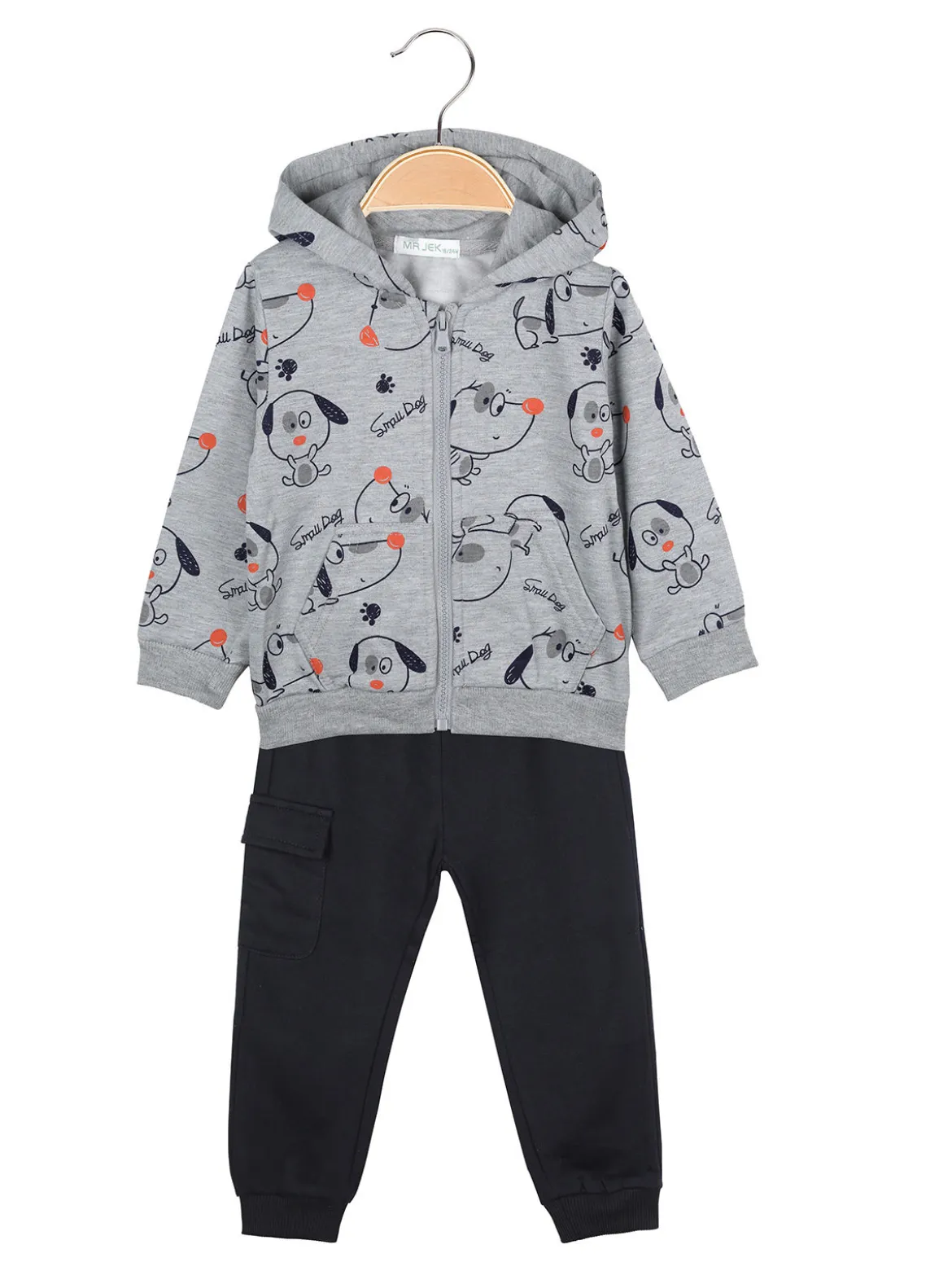 Mr Jek Completo da neonato 3 pezzi - grigio