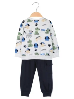 Mr Jek Completo tuta da neonato 2 pezzi girocollo con stampe - grigio chiaro