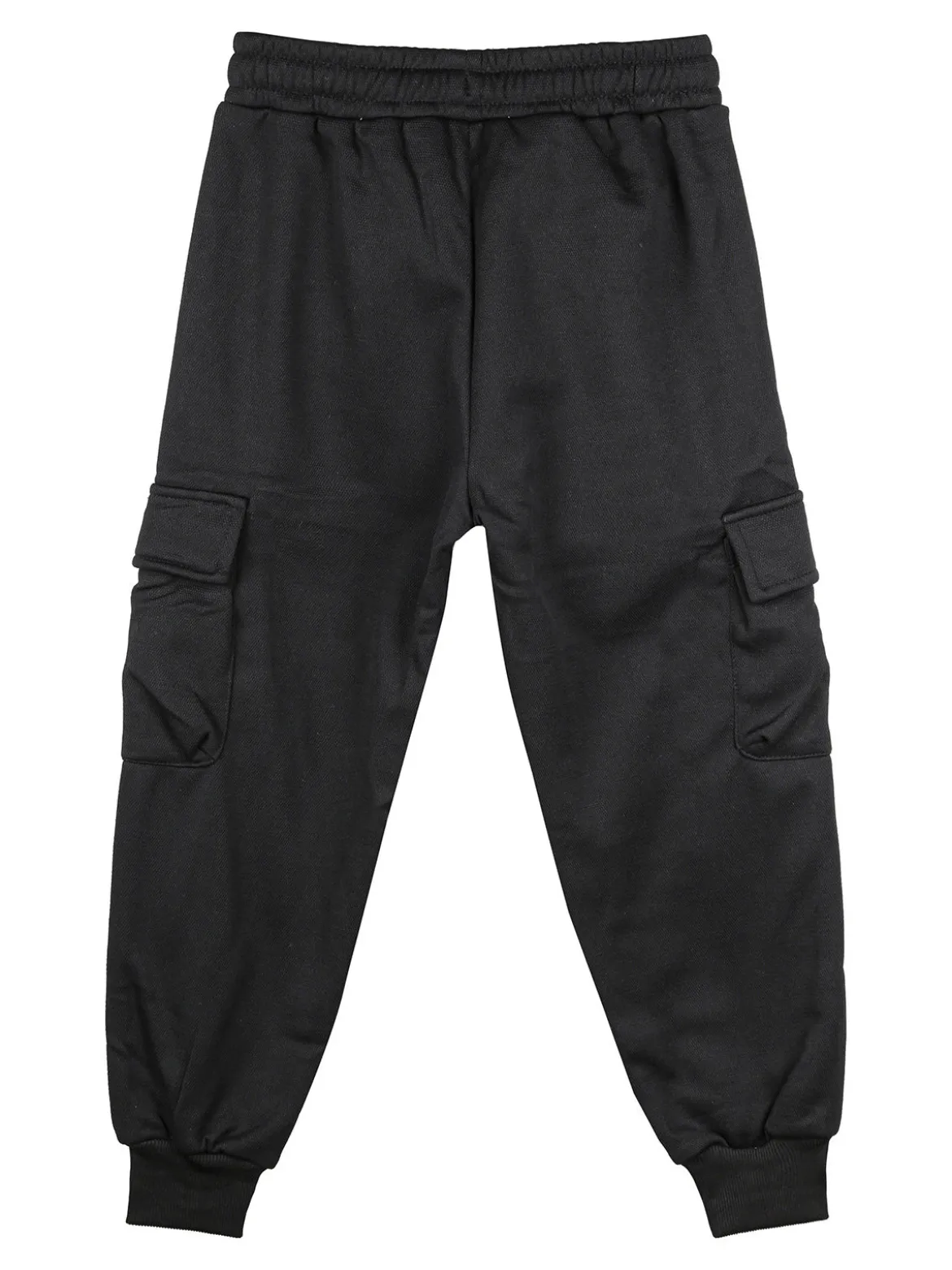 Mr Jek Pantaloni cargo da bambino con coulisse e catena decorativa - nero