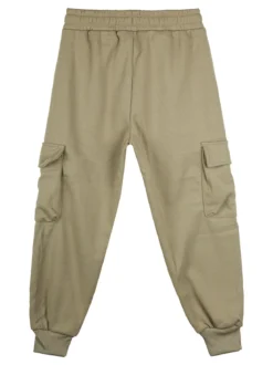 Mr Jek Pantaloni cargo da bambino con coulisse e catena decorativa - oliva
