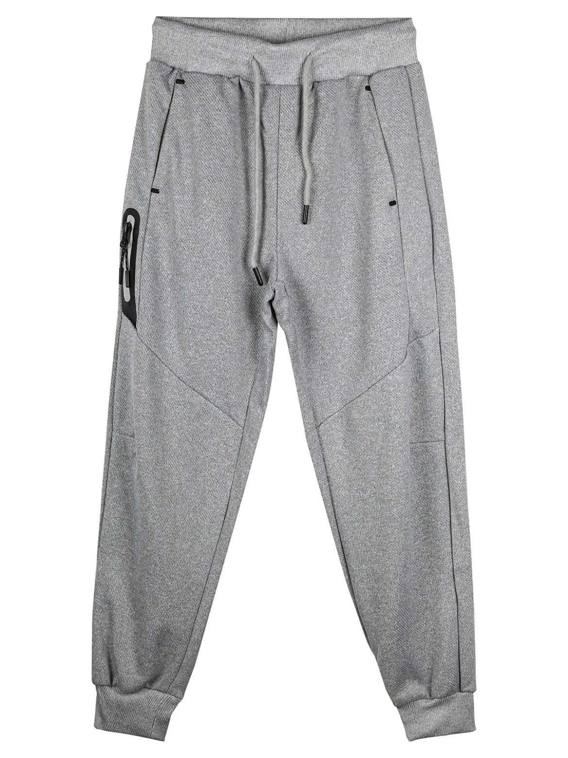 Mr Jek Pantaloni da ragazzo con coulisse e polsini - grigio