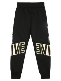 Mr Jek Pantaloni tuta da bambino con interno felpato - nero
