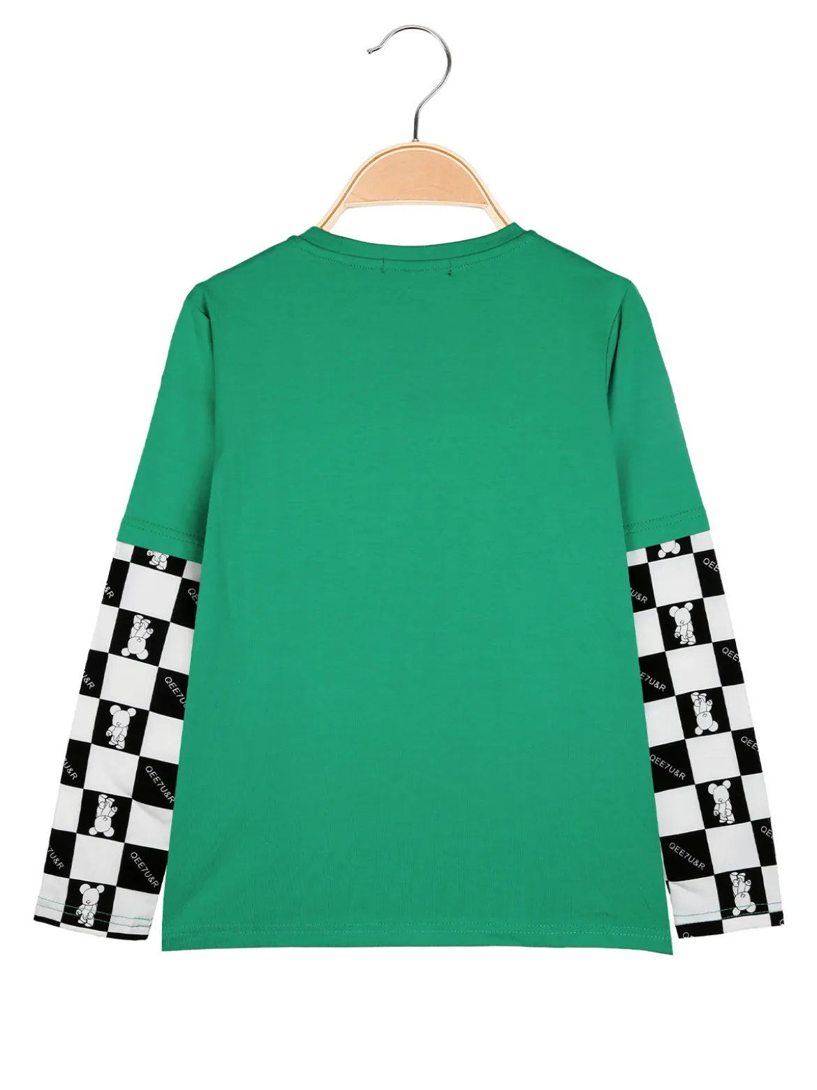 Mr Jek T-shirt da bambino a maniche lunghe stampate - verde