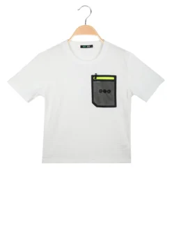 Mr Jek T-shirt da bambino con taschino a rete