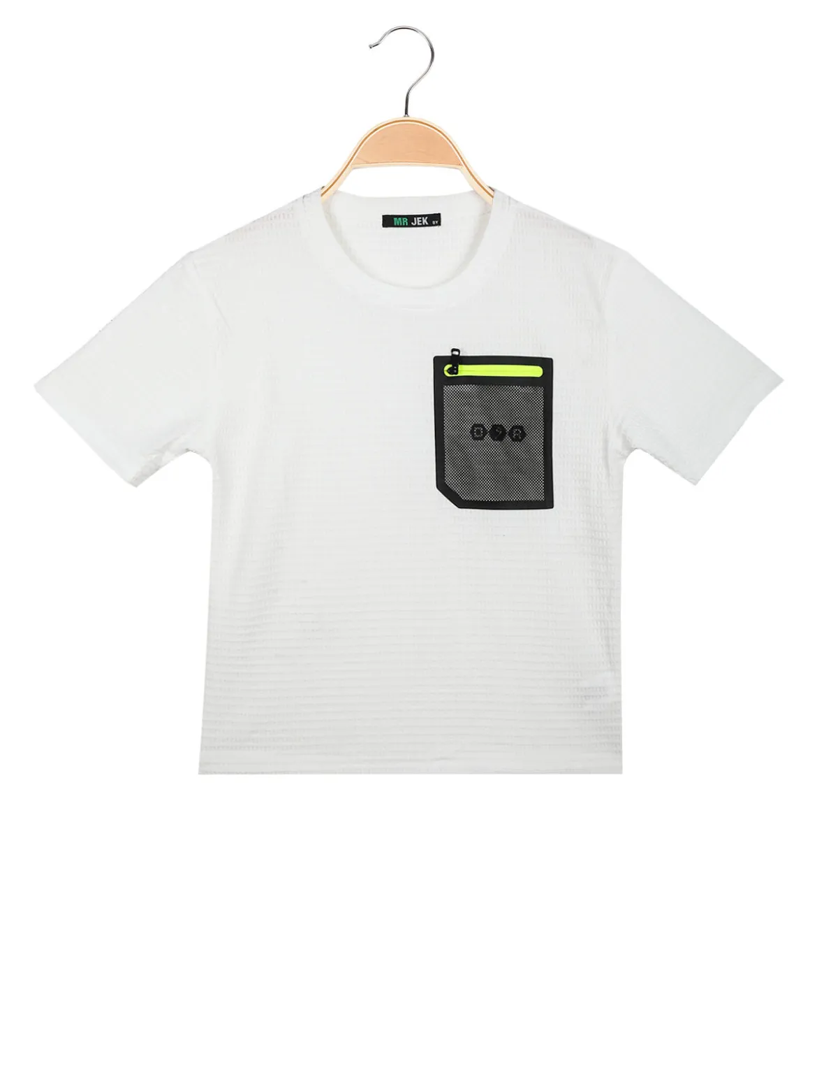 Mr Jek T-shirt da bambino con taschino a rete