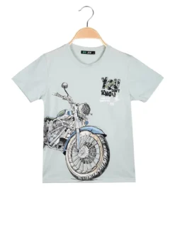 Mr Jek T-shirt da bambino in cotone con stampa - verde chiaro