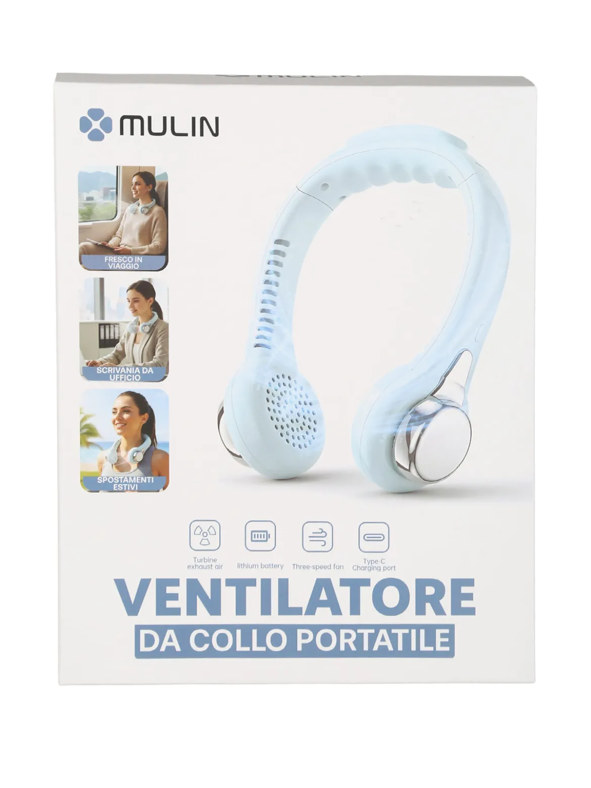 Mulin Ventilatore da collo portatile - rosa