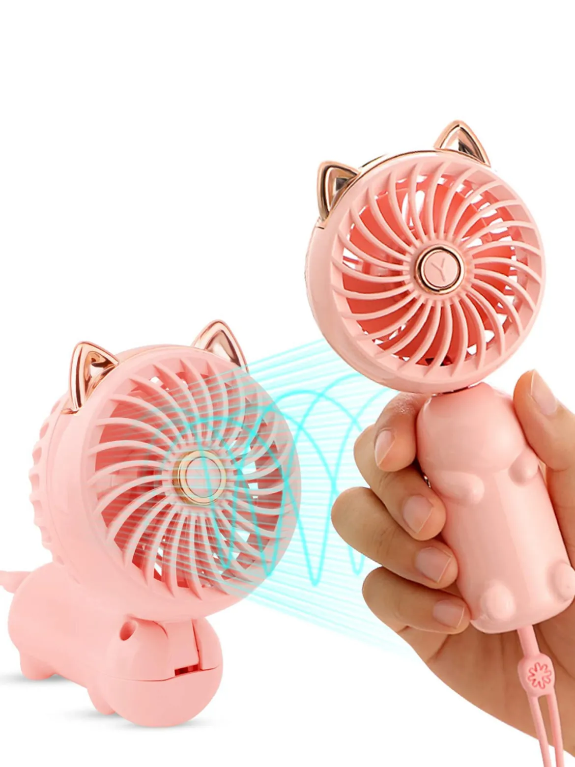 Mulin Ventilatore pieghevole - rosa
