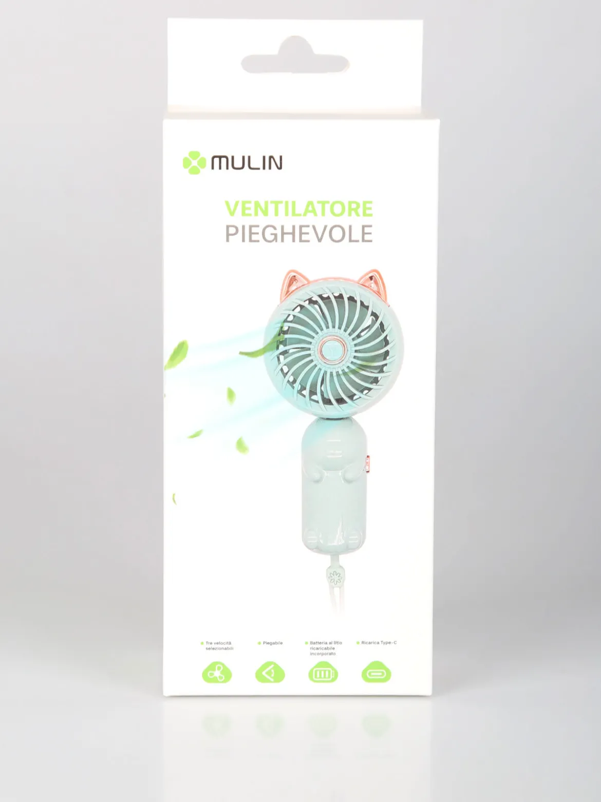 Mulin Ventilatore pieghevole - rosa