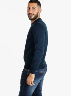 Mv Pullover da uomo misto lana girocollo
