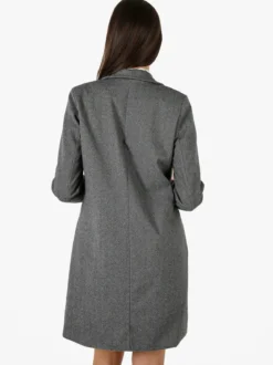My Station Cappotto donna spigato in simil lana - grigio