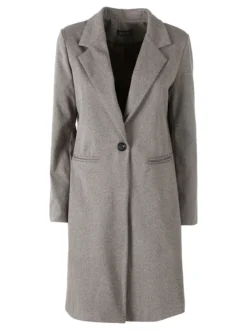 My Station Cappotto donna spigato in simil lana - taupe