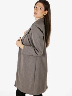 My Station Cappotto donna spigato in simil lana - taupe