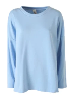 My Style Felpa oversize da donna in misto cotone con collana - azzurro